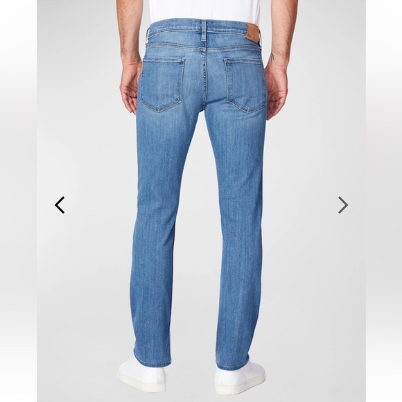 Men’s PAIGE Lennox Light Wash Denim Jeans Slim Leg, Minimal Distressing, Size 36 - Picture 2 of 16
